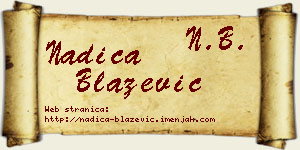 Nadica Blažević vizit kartica